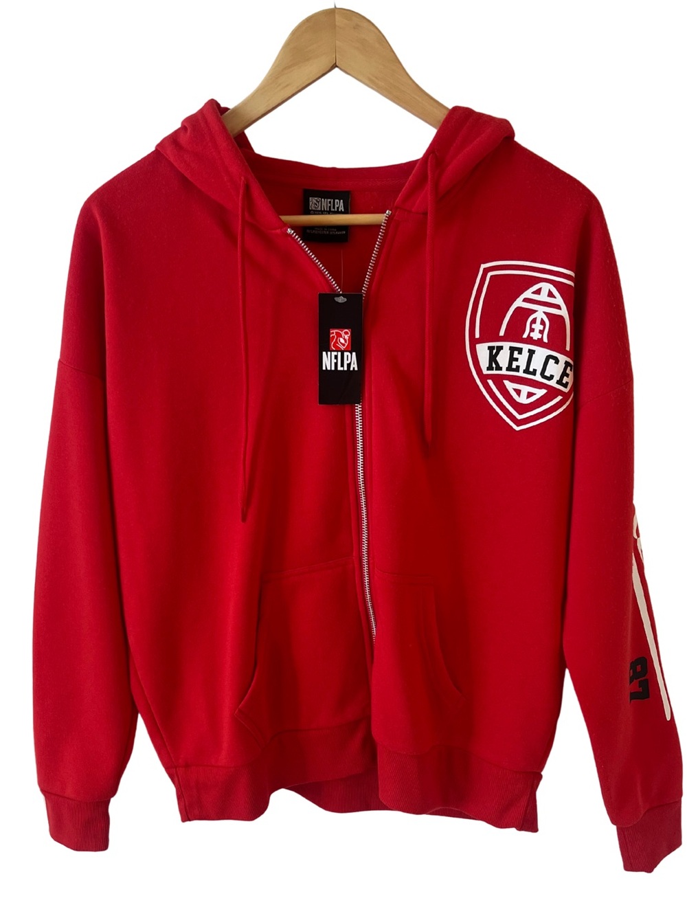 NFL Travis Kelce Full-Zip Hoodie | Size Small | Red 💄 🏈